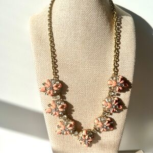J. Crew Statement Necklace | Coral | Gold-Tone